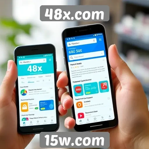 Experiência do usuário no 48x.com em dispositivos móveis